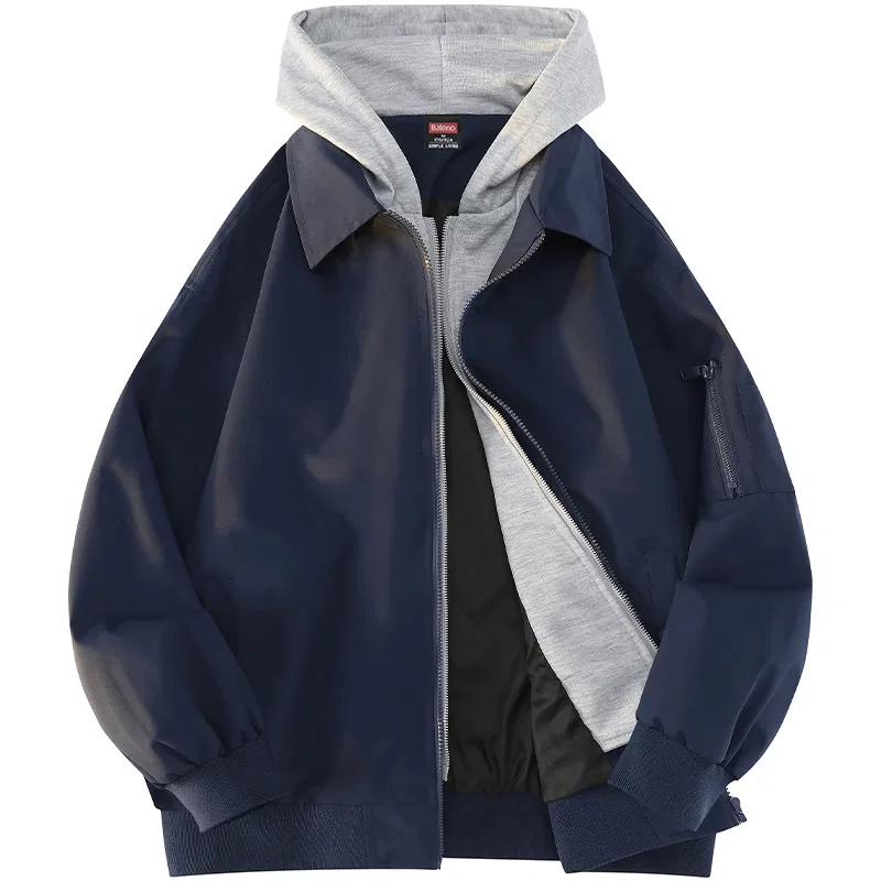 Детская куртка капюшоном двухслойная BALENO, Navy Blue