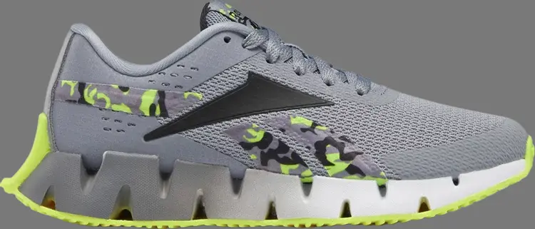 

Кроссовки zig dynamica 2 'grey acid yellow camo' Reebok, серый