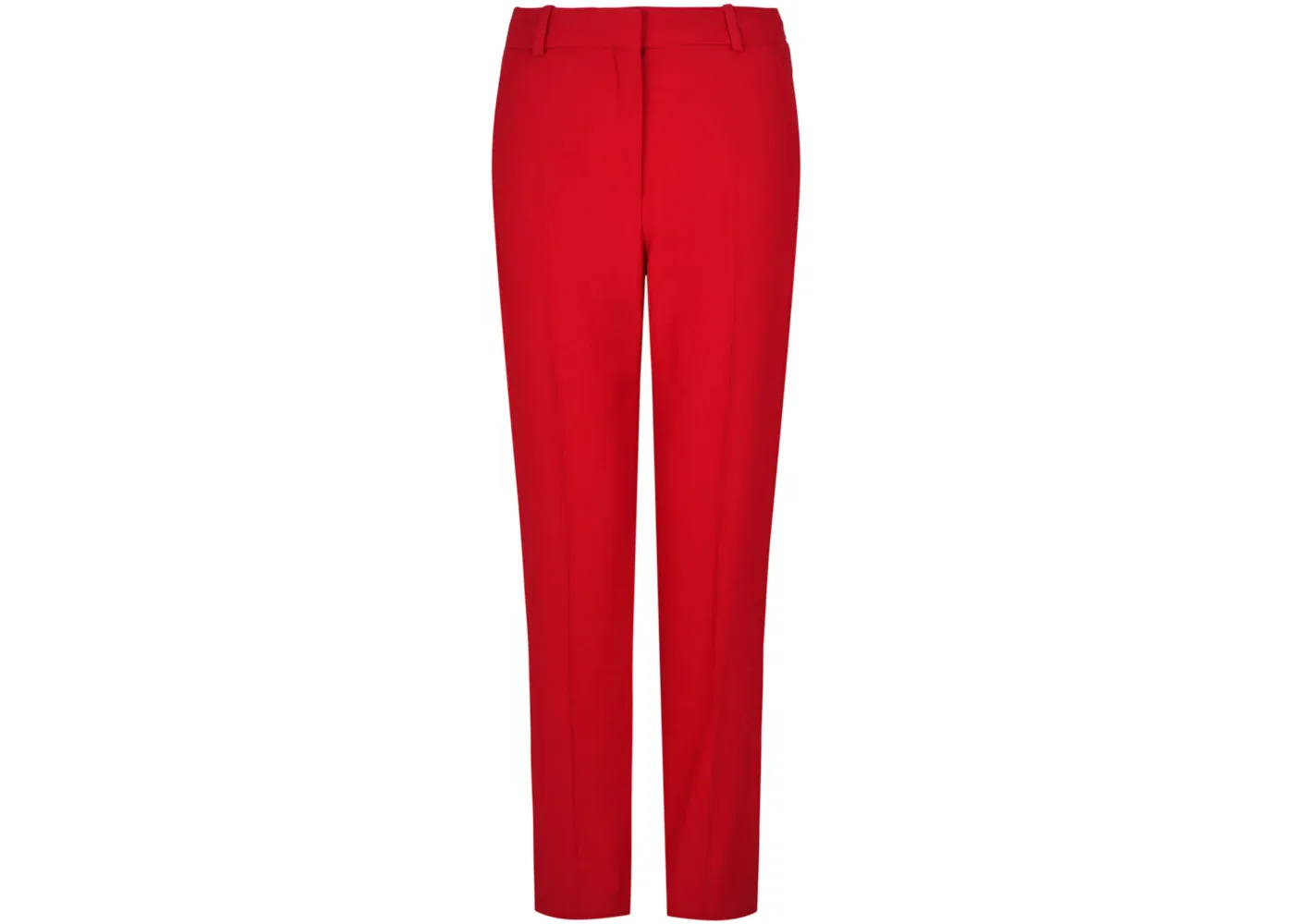 Женские брюки-сигареты из крепа Leaf Alexander McQueen, Red