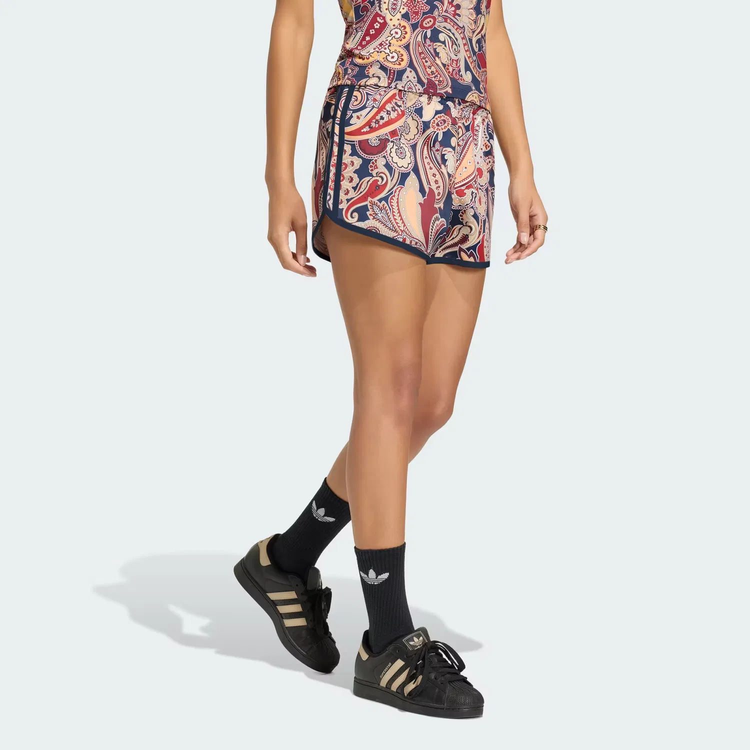 Женские шорты оверсайз Liberty London Sprinter Adidas Originals, мультиколор/night indigo
