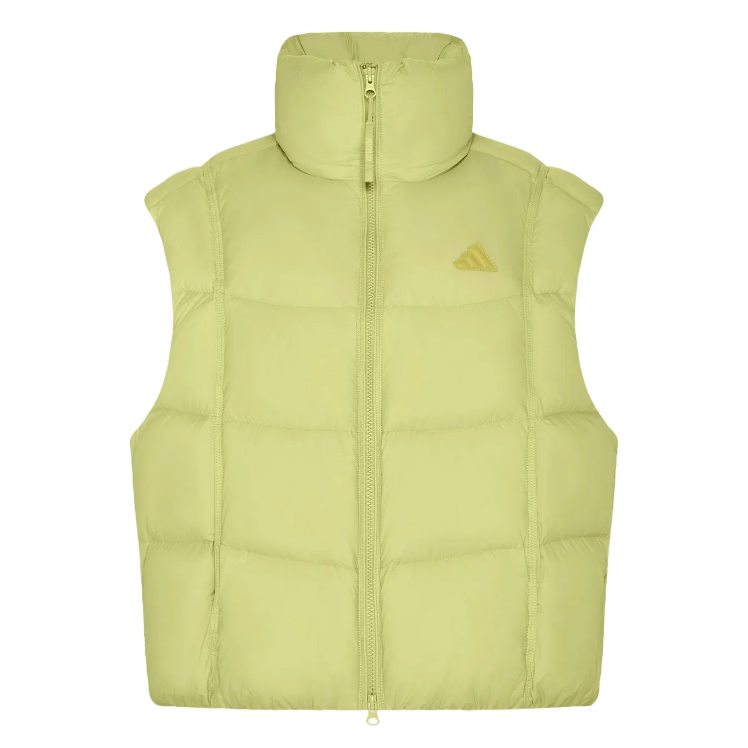 Женский жилет утепленный с воротником-стойкой Light Gold/Dark Silver Gray Adidas, Light Gold/Dark Silver Gray