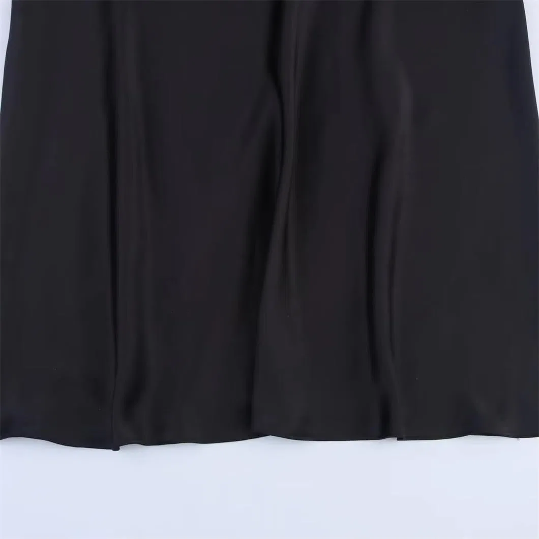 Женское летнее платье на бретелях с запахом Generic, Black — фото 2