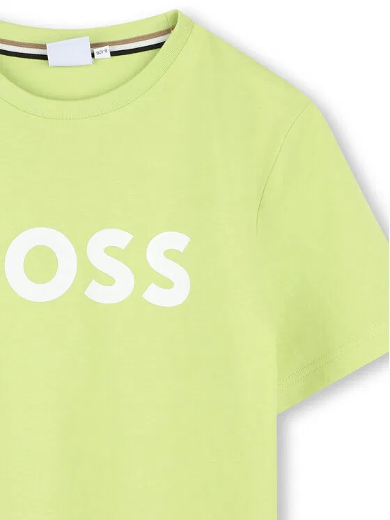 Футболка regular fit Boss, зеленый — фото 3