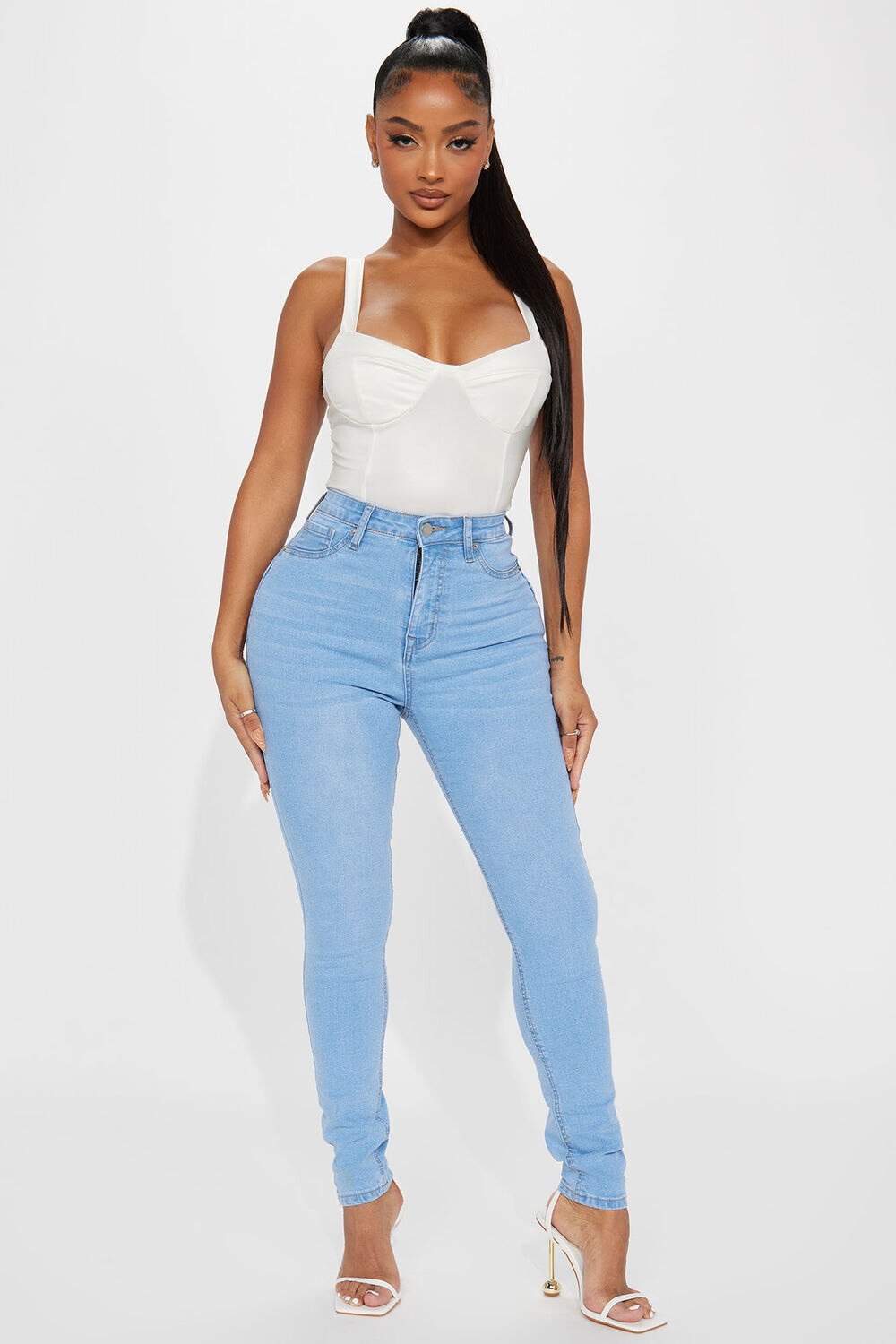 

Джинсы скинни Fashion Nova YJDM15HRBLOPTION3, синий