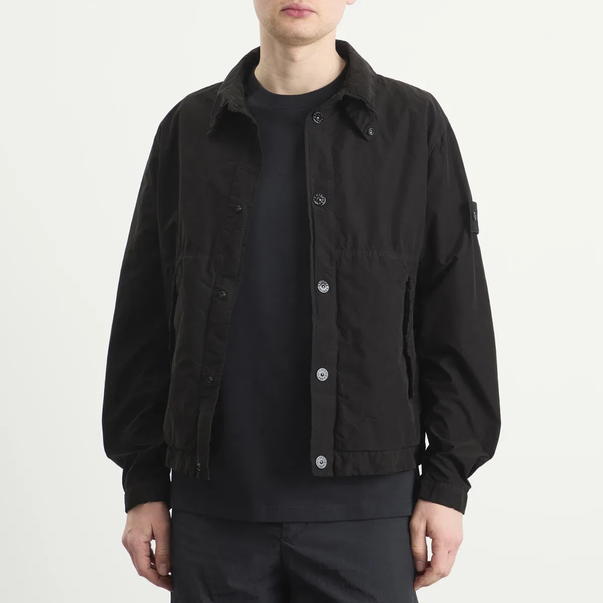 Куртка-коуч Stone Island Ghost David Light-TC, Black — фото 2