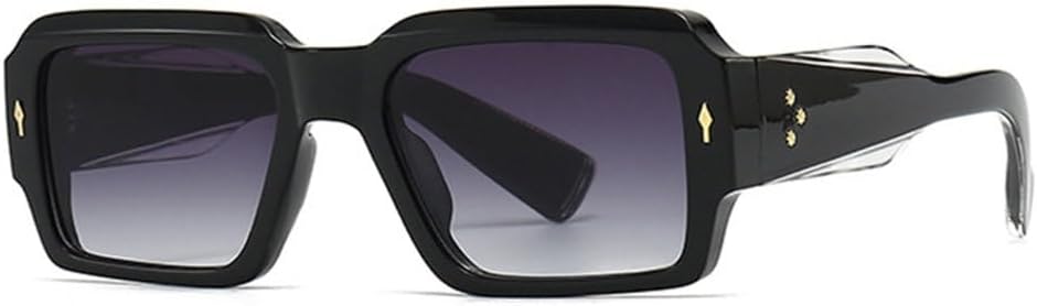 

Популярные модные солнцезащитные очки 2027 года для женщин: квадратные, градиентные, с защитой от УФ-излучения UV400; модные панк-очки с заклепками MTZJH, Black Gray Gradient