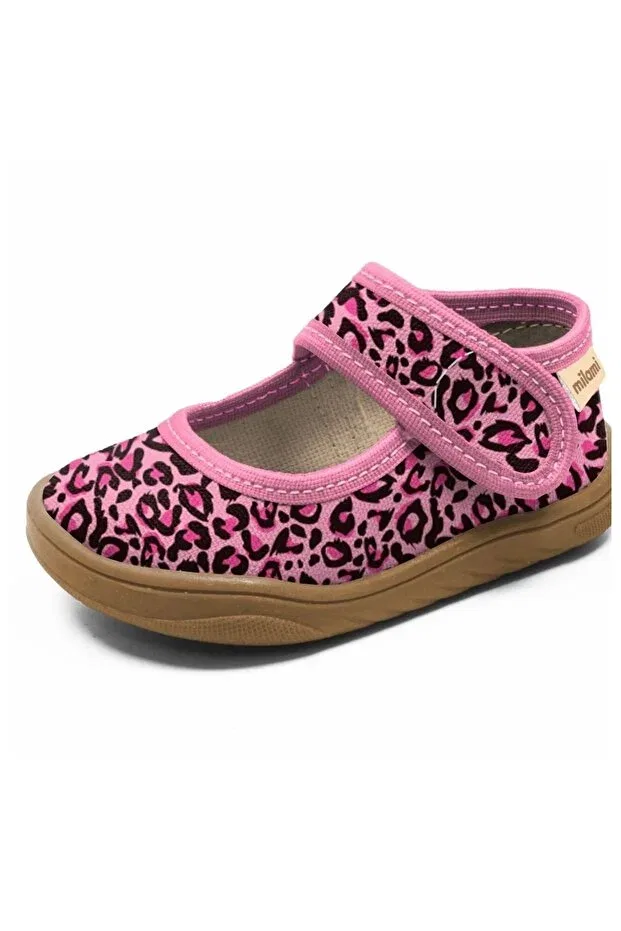 Детские балетки для девочек с принтом Leopard Guppy Kids, Pink Leopard — фото 2