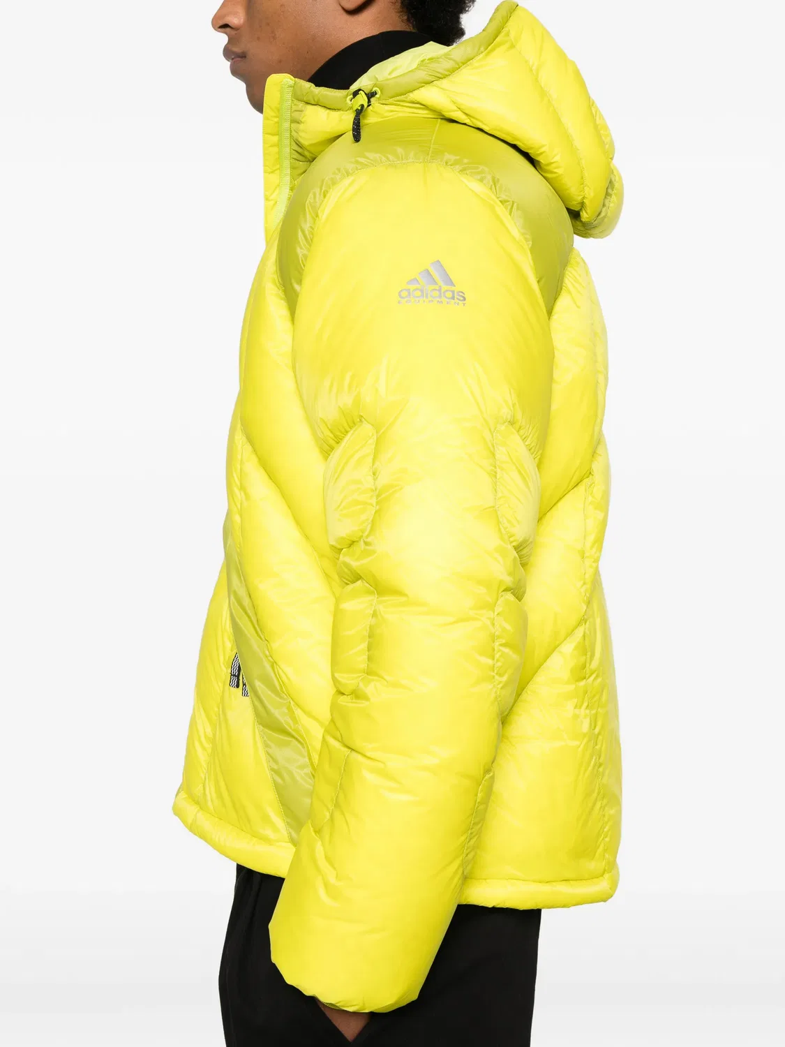 Куртка с капюшоном из стеганого пертекса Adidas, желтый — фото 3