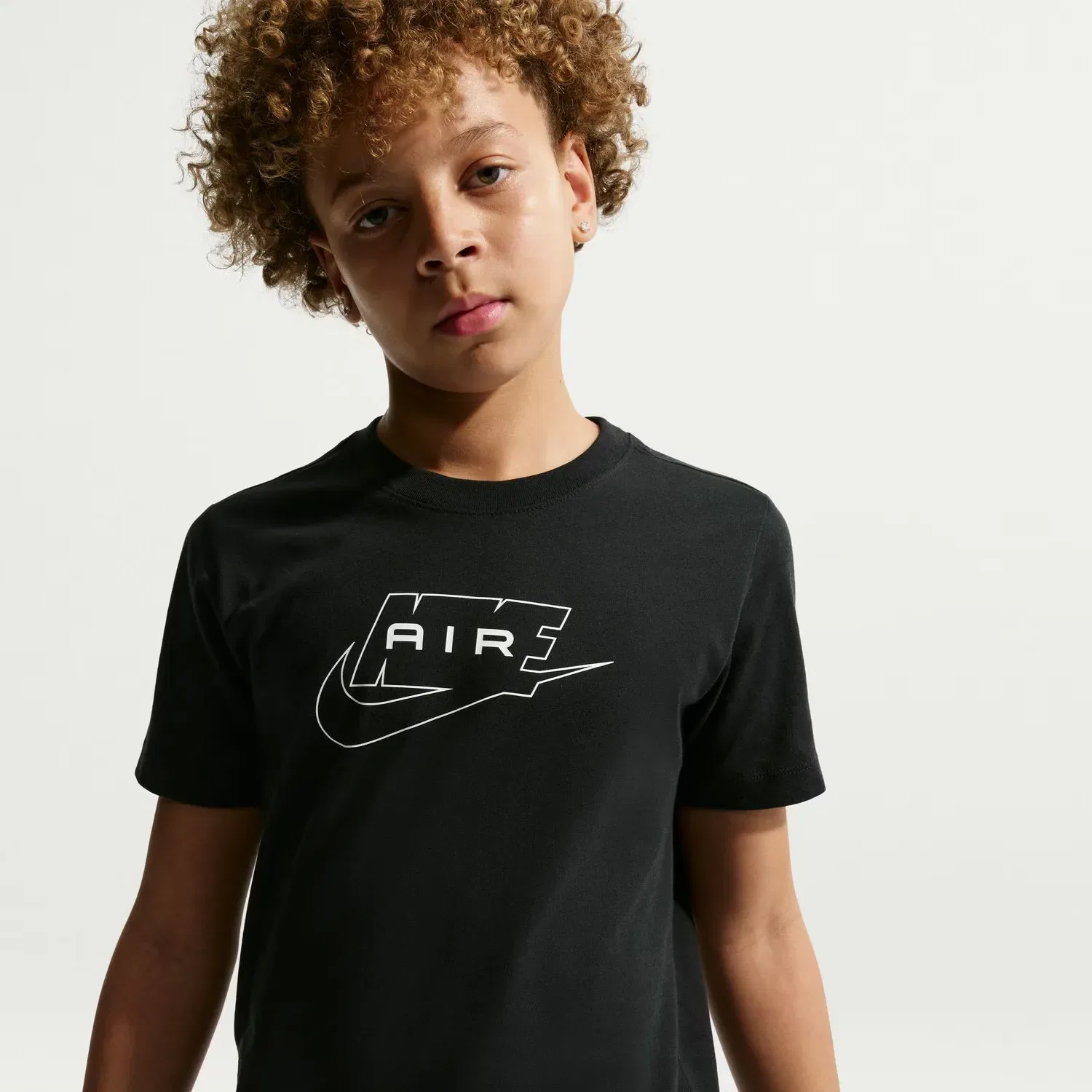 Детская футболка для мальчиков хлопковая Sportswear Tee Air Nike, Negro