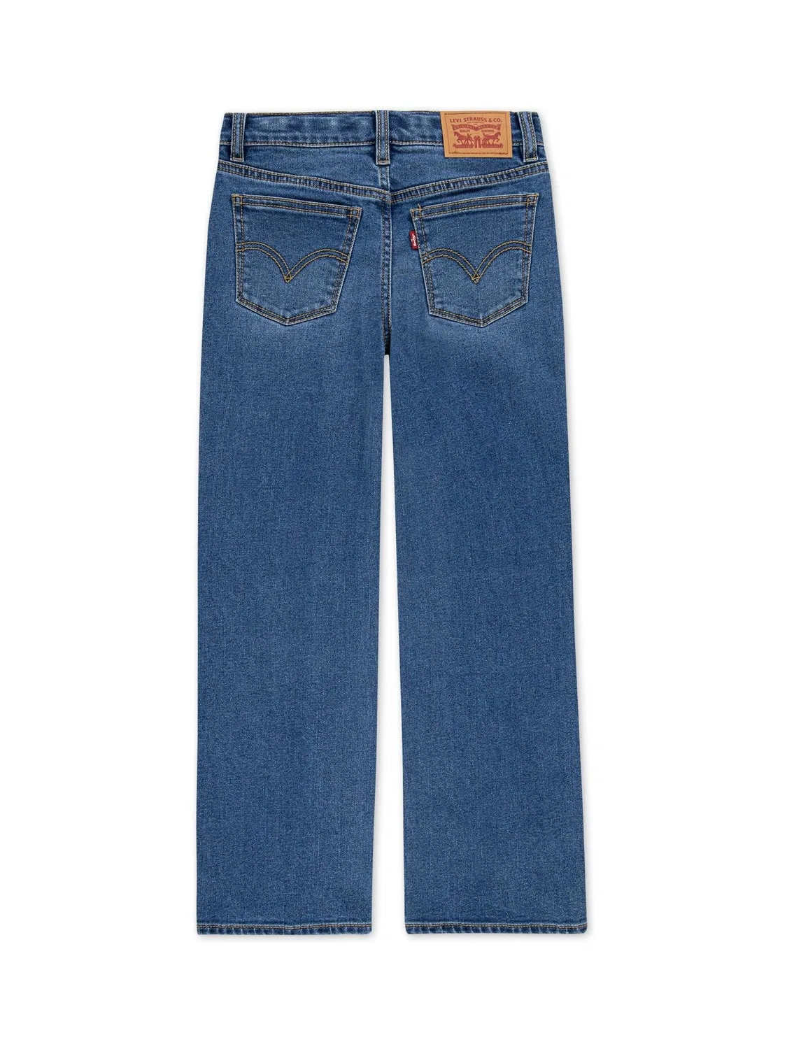 Джинсы широкие Levi's Blue Logo, синие — фото 3