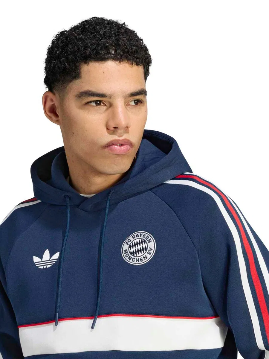 Толстовка ADIDAS PERFORMANCE 'FC Bayern Munchen' темно-синего цвета — фото 3