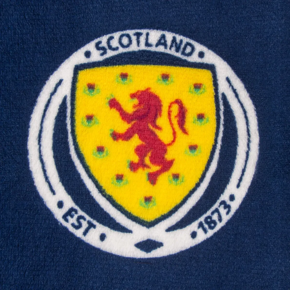 Детский халат из флиса с капюшоном Scottish Fa, Navy — фото 2
