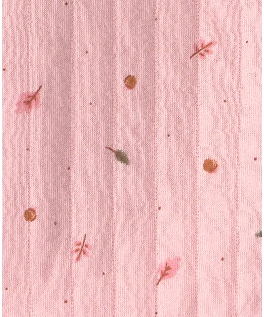 Комплект из кардигана, боди и штанов Leaves Pattern Carter's, Pink — фото 3