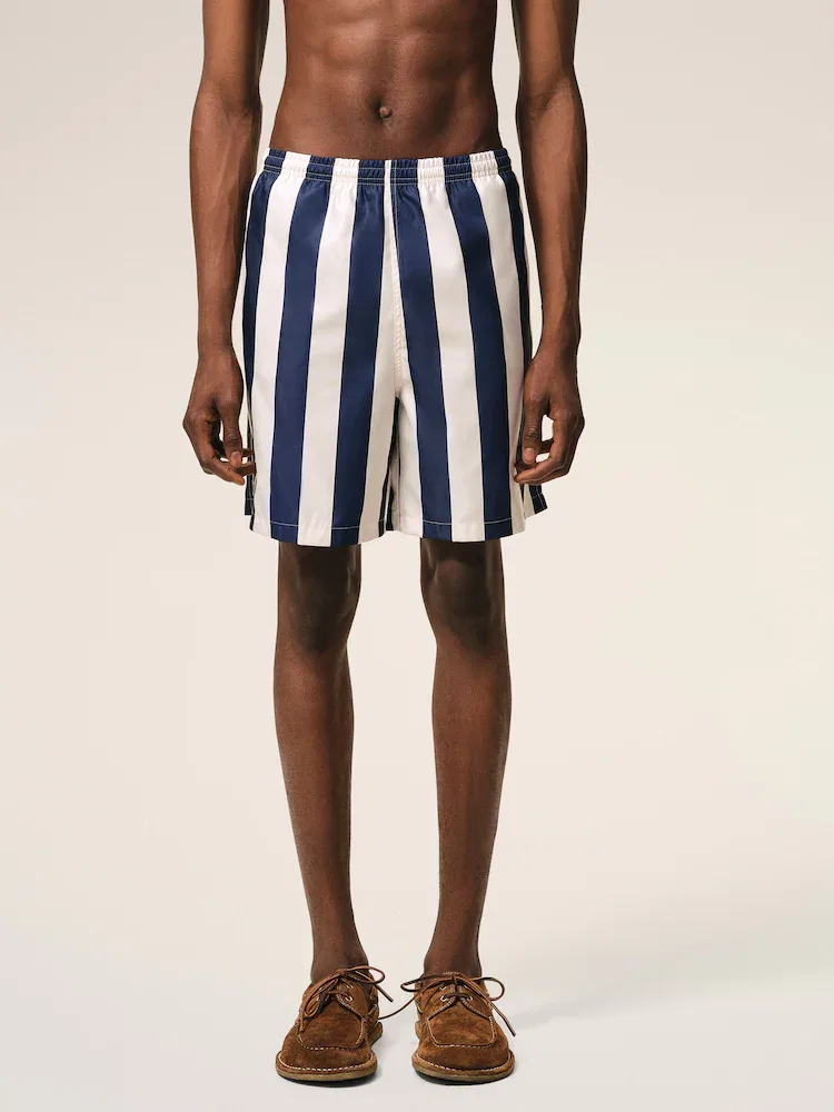 Шорты AMI PARIS Long Stripes Swimsuit, Navy — фото 2