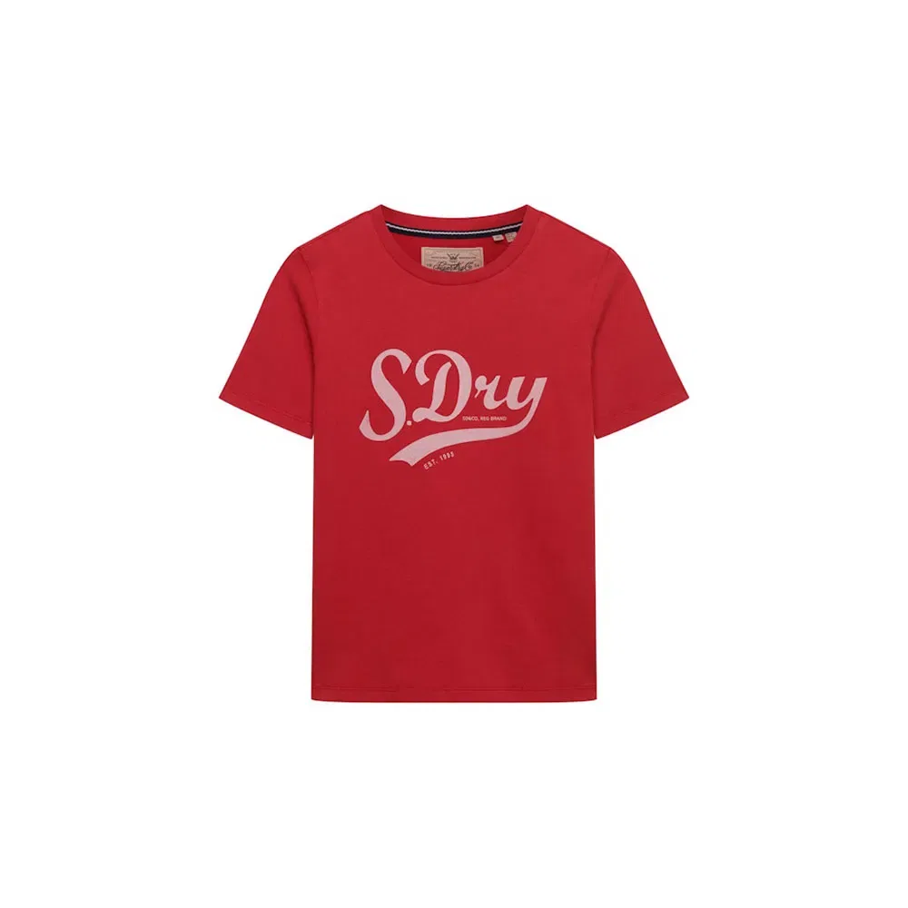 Футболка с коротким рукавом Varsity Script Superdry, красный — фото 3