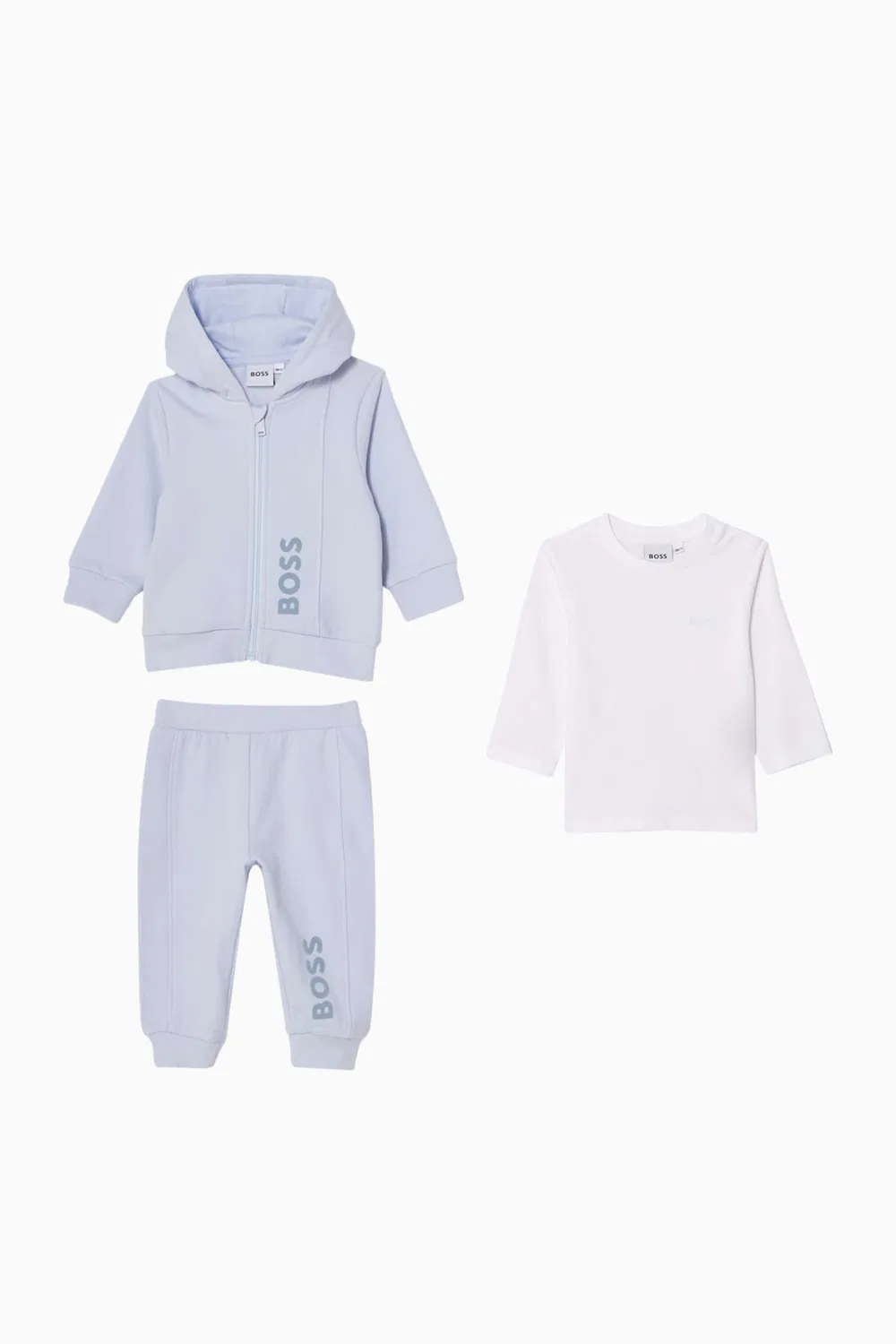 Комплект из 3 предметов из хлопковой смеси BOSS Kidswear, синий