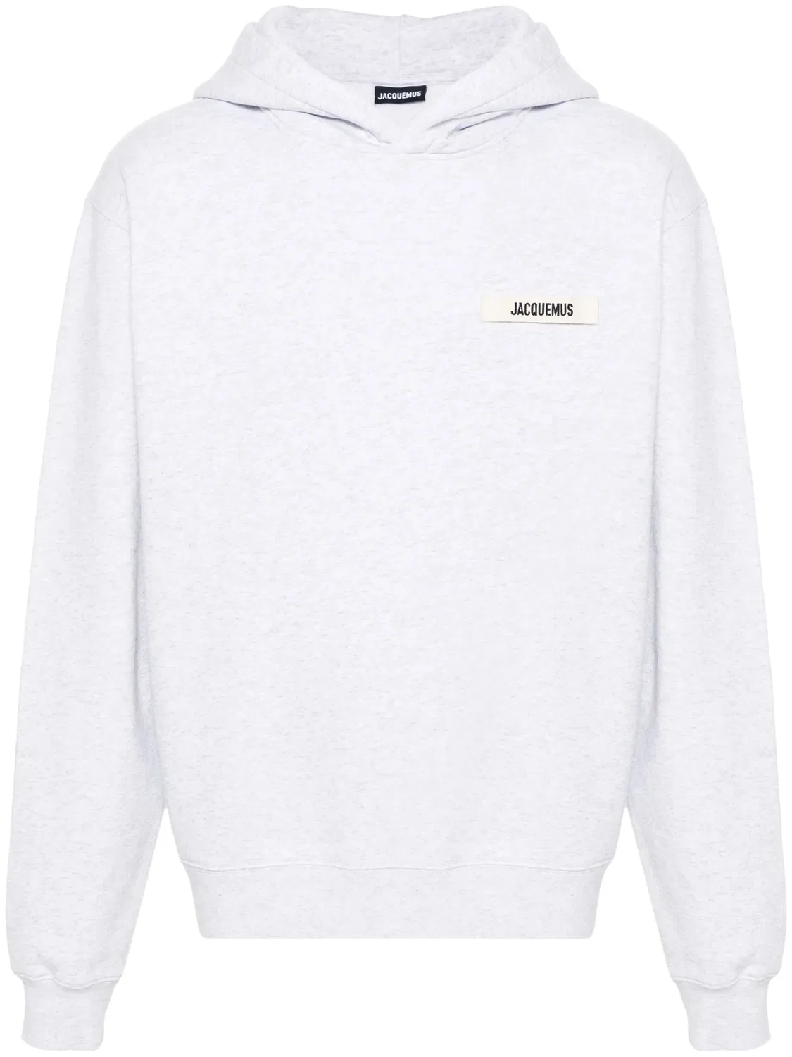 Jacquemus Серый худи с логотипом из грубого зерна