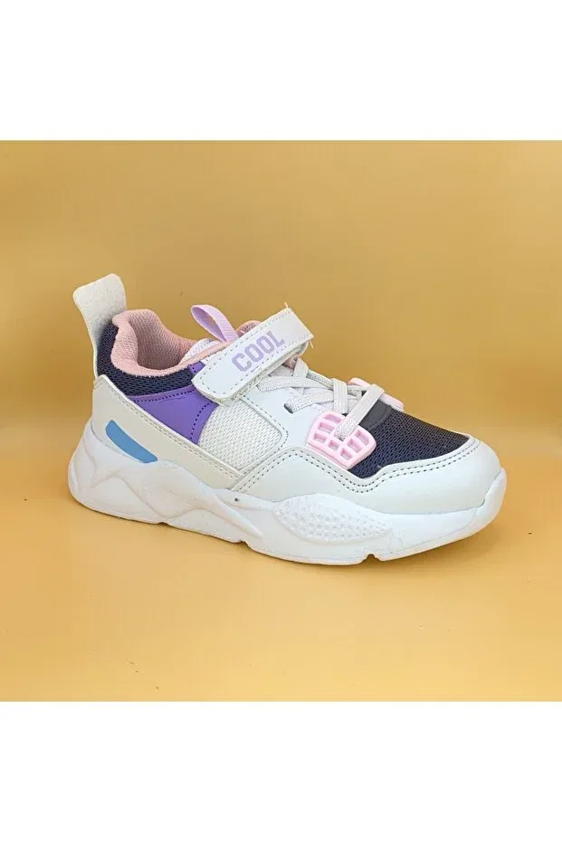 Детские спортивные кроссовки для девочек с липучками Cool Kids, Pink