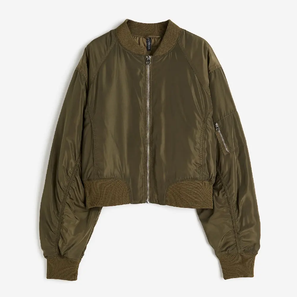 

Куртка-бомбер H&M, темно-зеленый