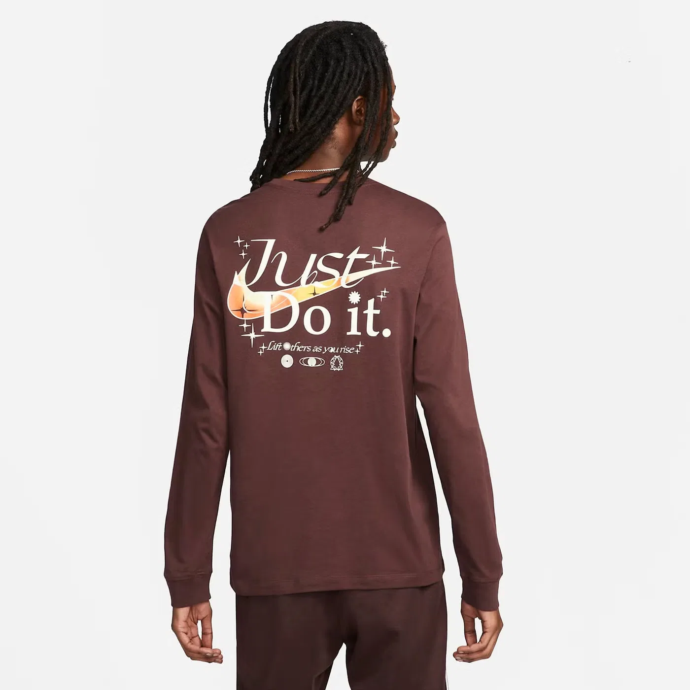 Лонгслив с длинным рукавом Sportswear Premium Essentials Nike, коричневый — фото 2
