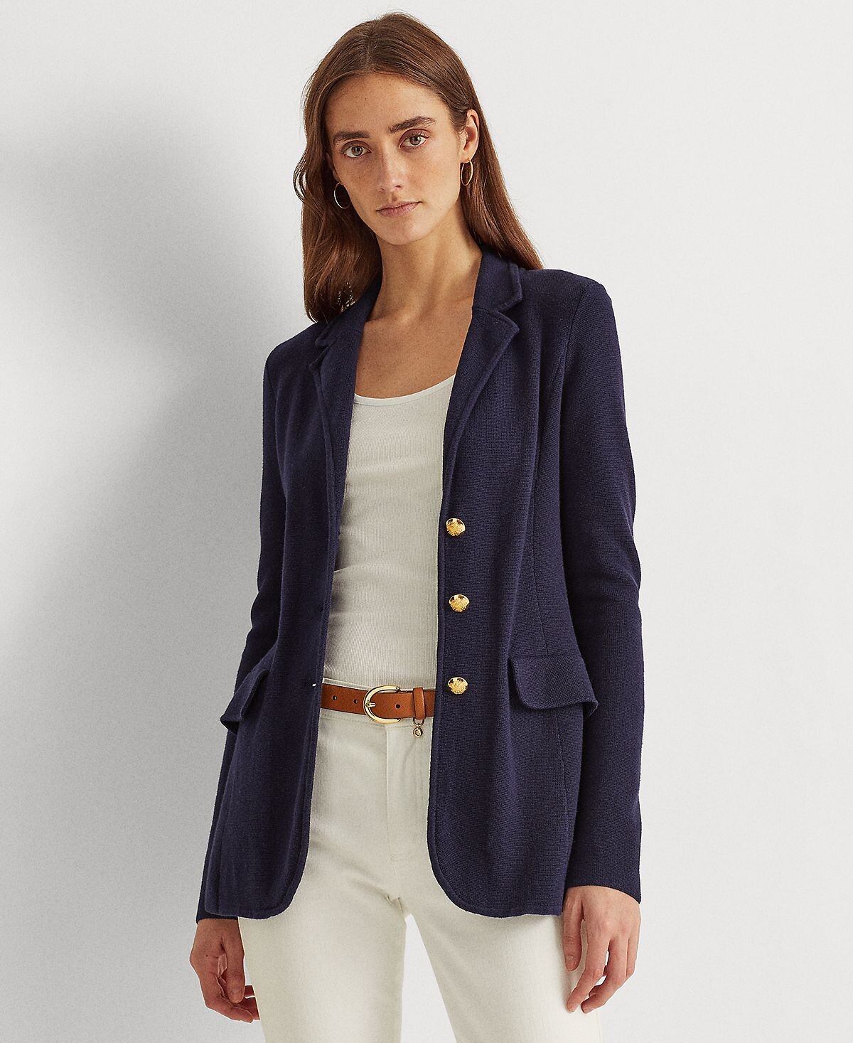 

Свитер-вязаный блейзер, стандартный и миниатюрный Lauren Ralph Lauren, мульти