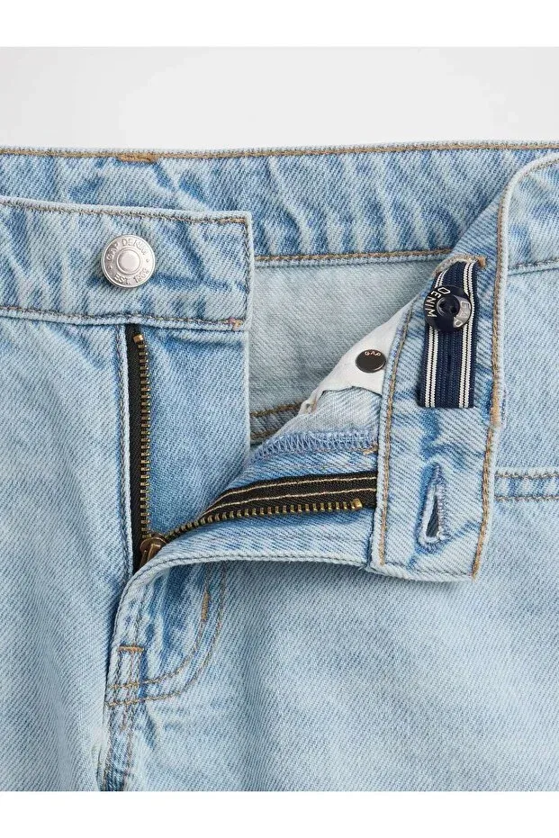 Детские шорты для девочек джинсовые с заниженной талией Gap, Light Blue000 — фото 2