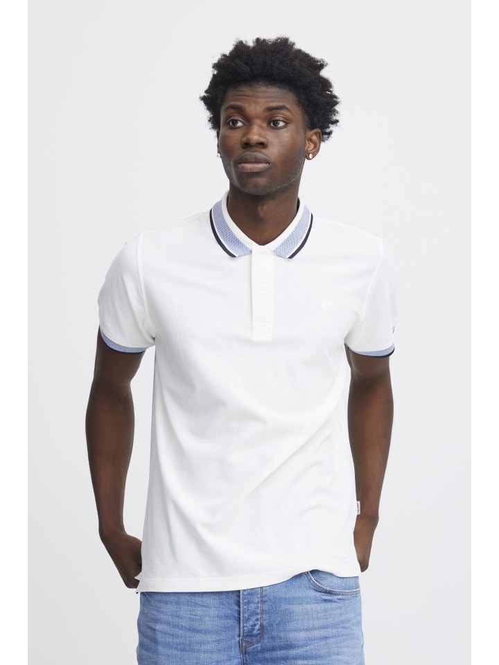 

Поло BLEND Poloshirt BHPolo 20716479 lässiges Poloshirt mit coolen Details, белый