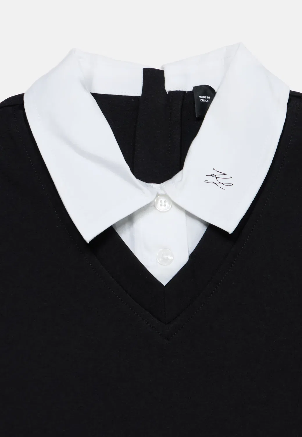 Платье с длинными рукавами - повседневное платье Karl Lagerfeld Kids, Black — фото 4