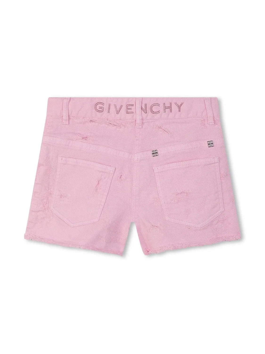 Шорты с эффектом потертости 4G Givenchy, розовый — фото 2
