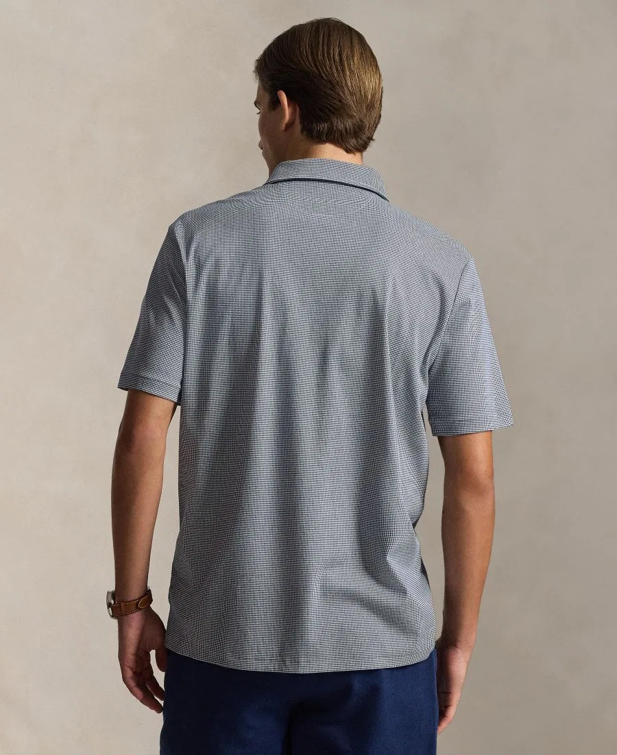 Мужское поло классического кроя с принтом в клетку Polo Ralph Lauren, Fairway/Newport Navy — фото 4