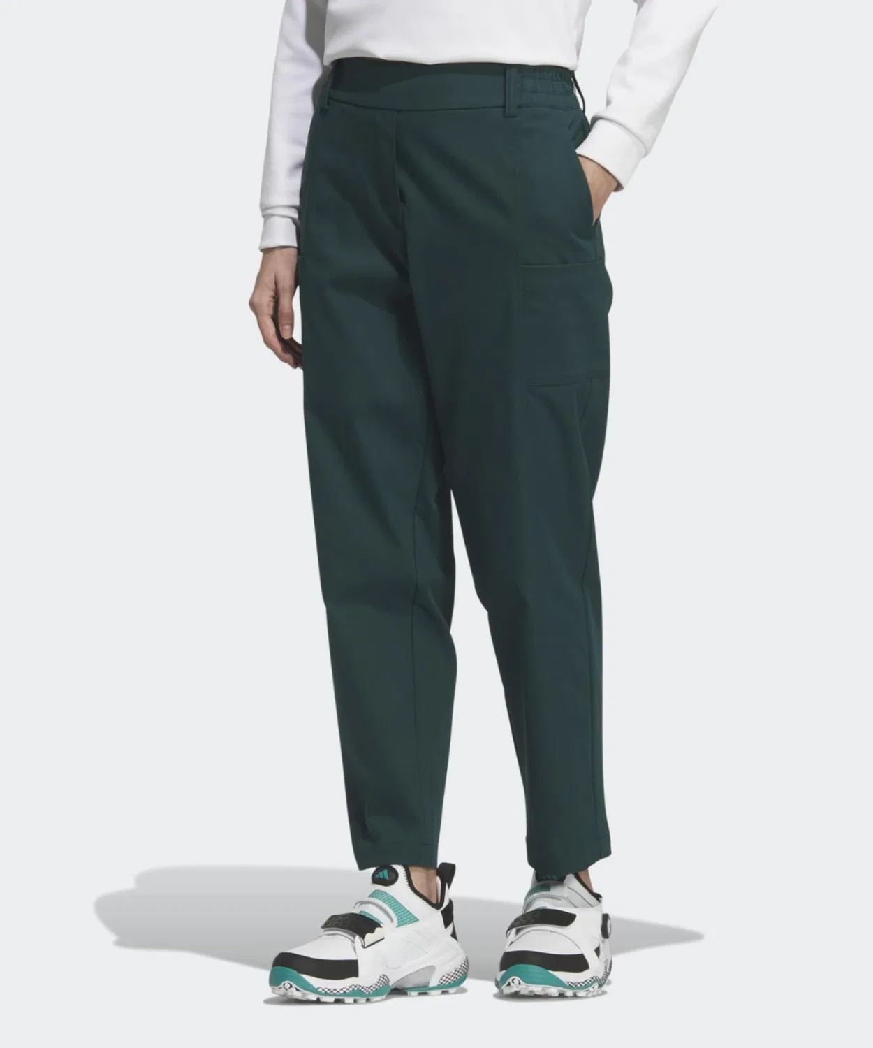 Женские спортивные брюки-карго с утягивающим эффектом Beyond the Course EX STRETCH Twisted Weave Ankle Cargo Pants Adidas, Green