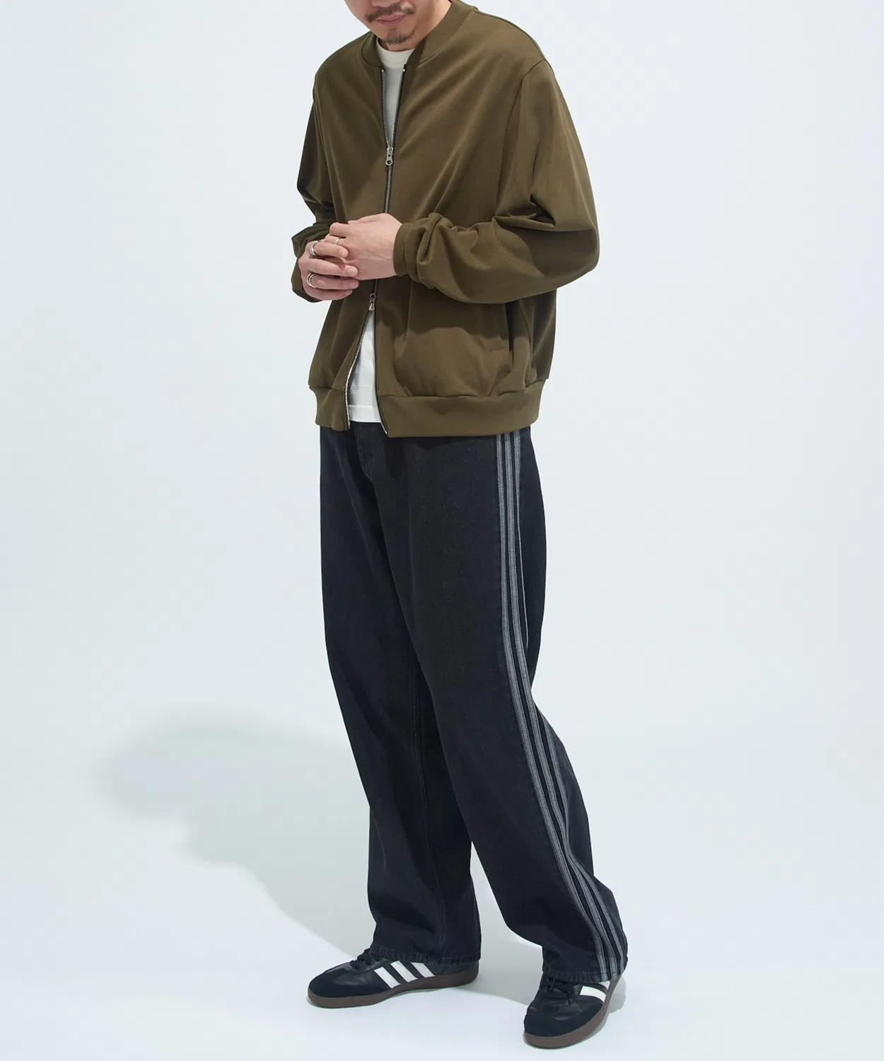 Мужские джинсовые спортивные брюки с лампасами Adidas Originals Firebird Adicolor, Синий — фото 2