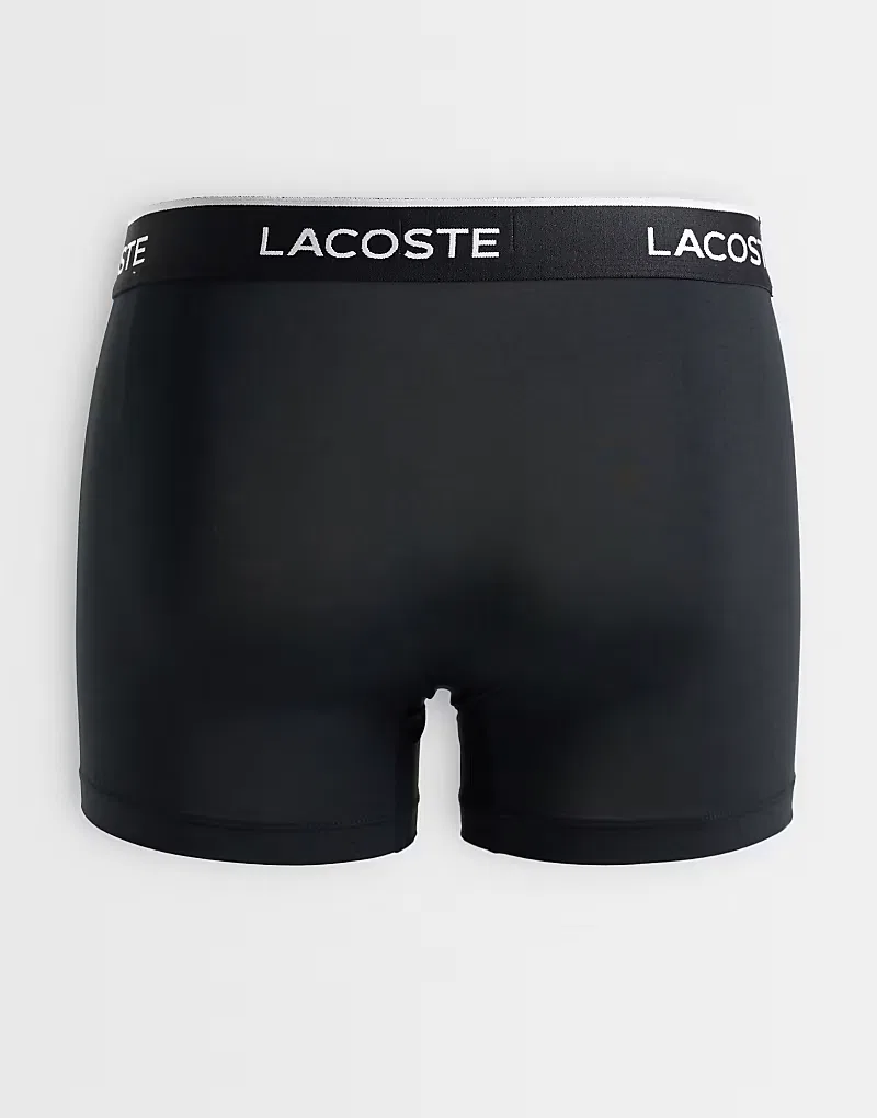 Боксеры микрофибра 3 шт Lacoste, черный — фото 2