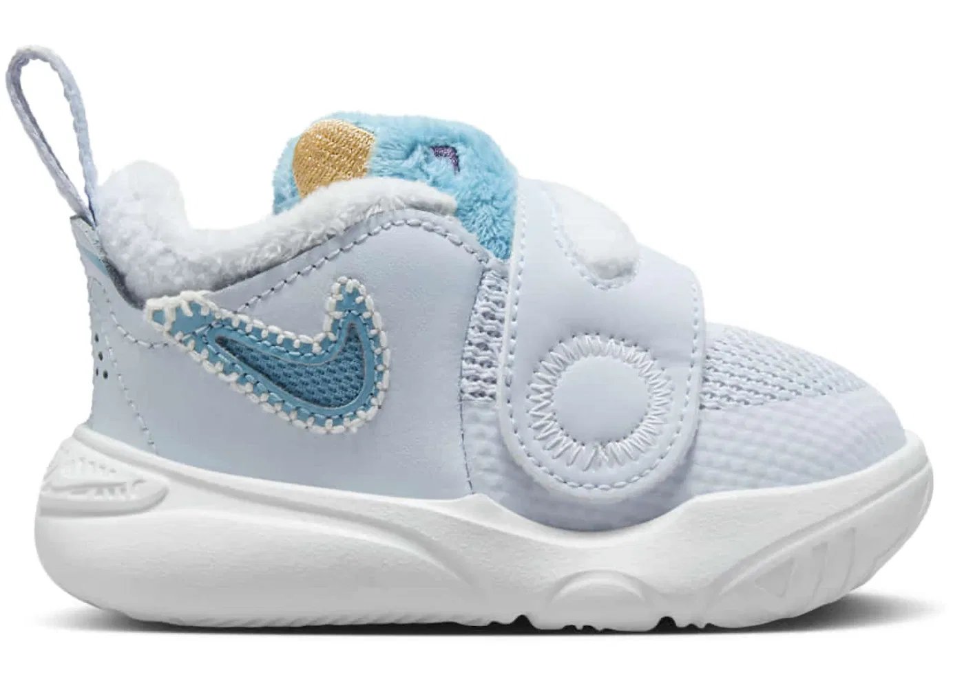 Детские кроссовки Lifestyle Nike Team Hustle D 11 Nike, Football Grey/Summit White/Celestial Gold/Denim Turquoise