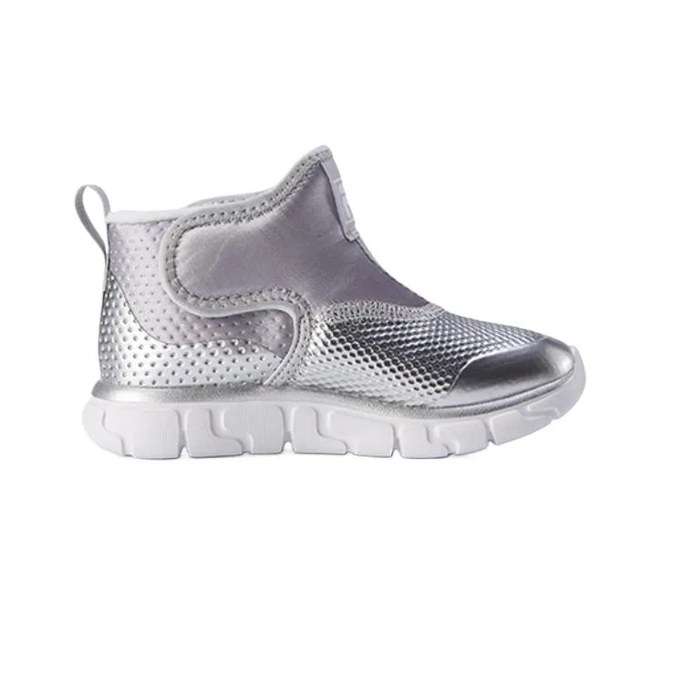 Детские утепленные ботинки с принтом FILA KIDS, Silver/FILA White — фото 4
