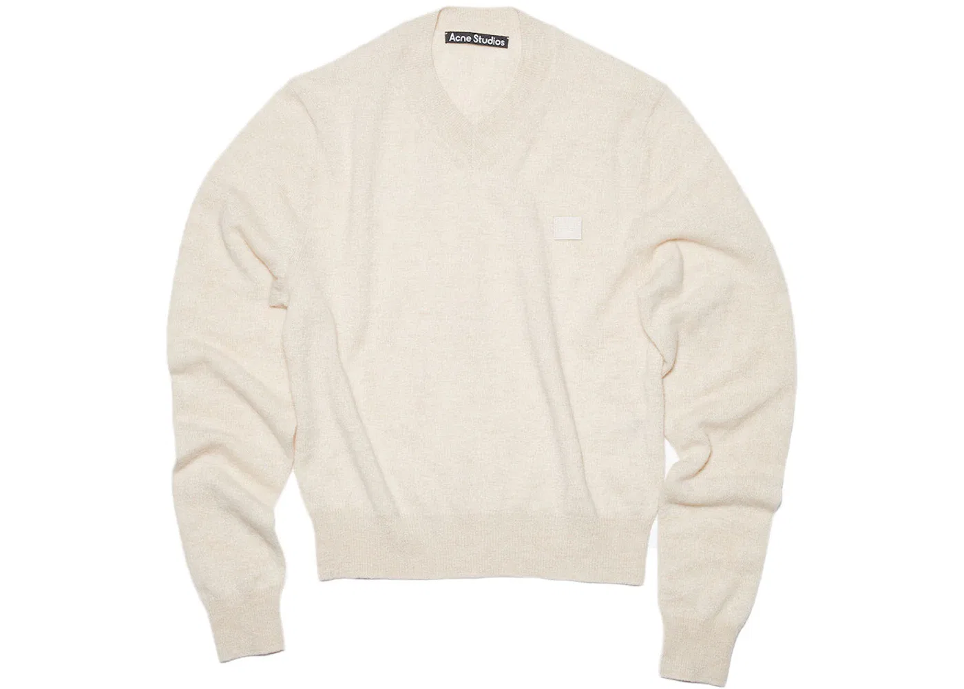Мужской свитер с V-образным вырезом из шерсти Acne Studios, Oatmeal Melange