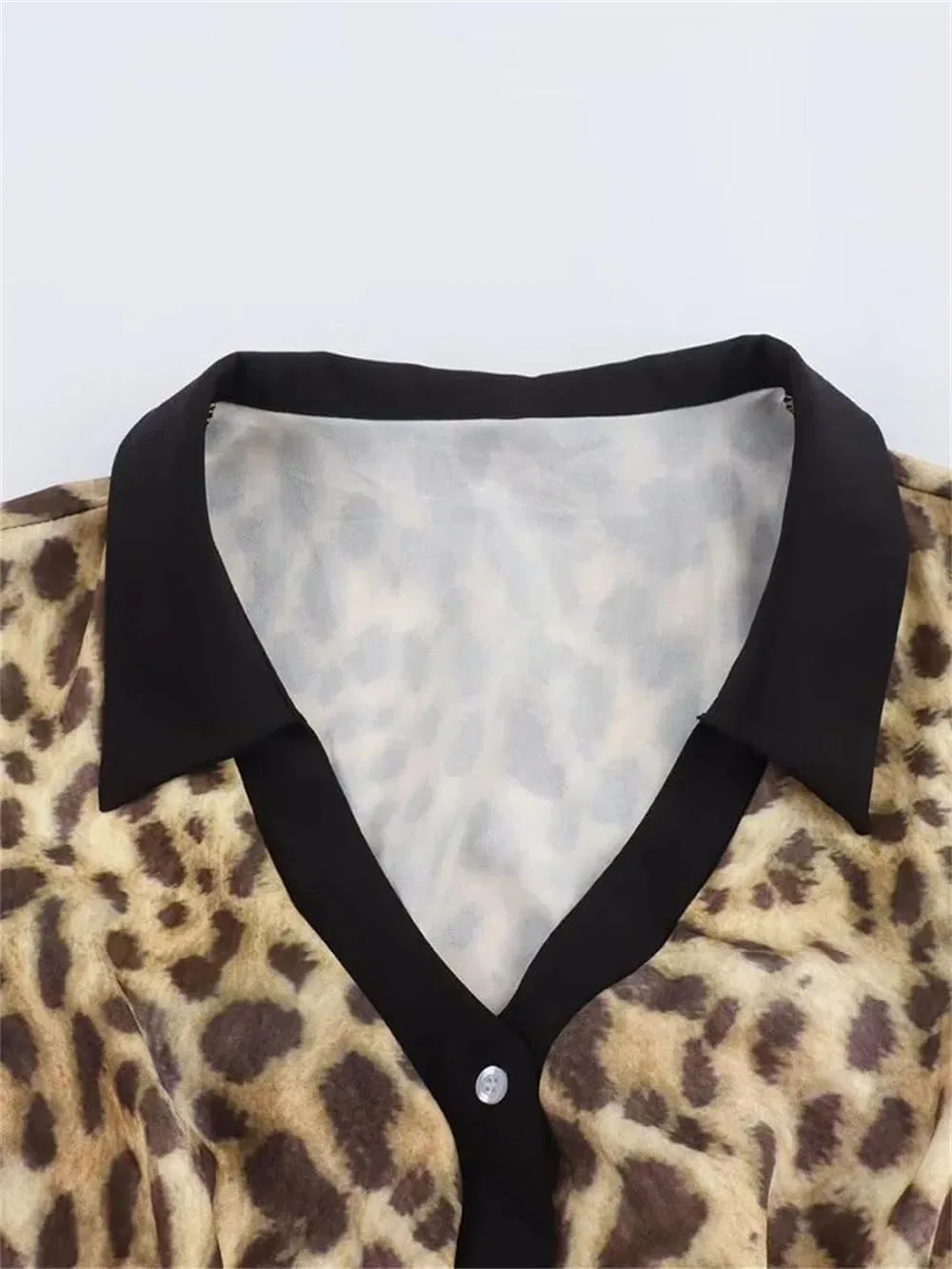 Женское платье с леопардовым принтом V-neck, Multi — фото 2