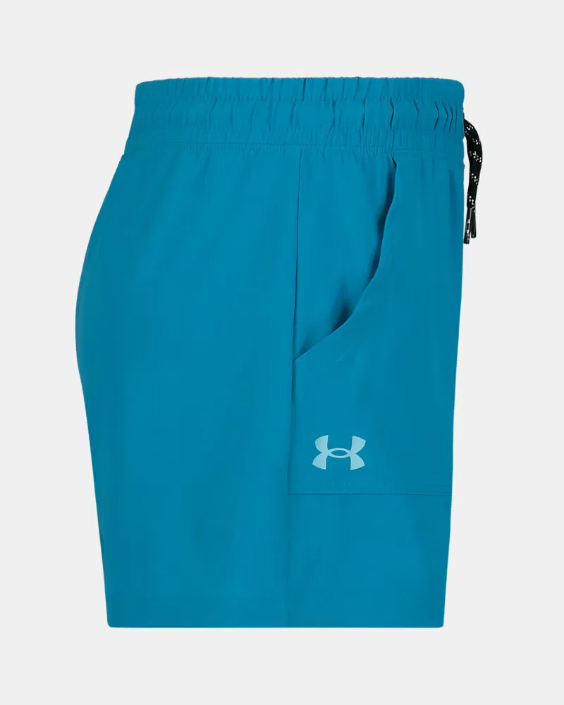 Шорты спортивные детские с защитой UPF 50+ и стрейч-тканью UA UPF 50+ Stretch UnderArmour, Ether Blue/Stream — фото 2