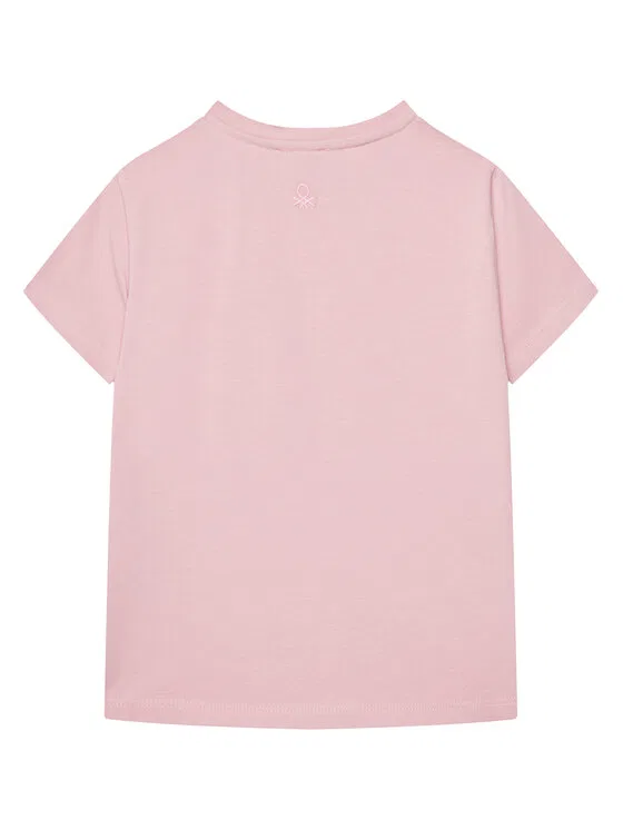 Футболка slim fit United Colors Of Benetton, розовый — фото 2