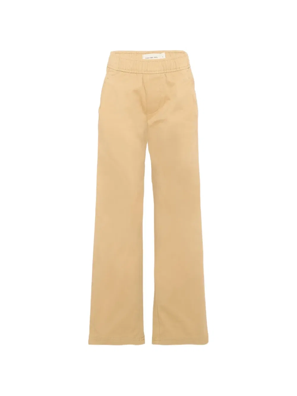 Брюки с эластичным поясом Calvin Klein Kids, бежевый