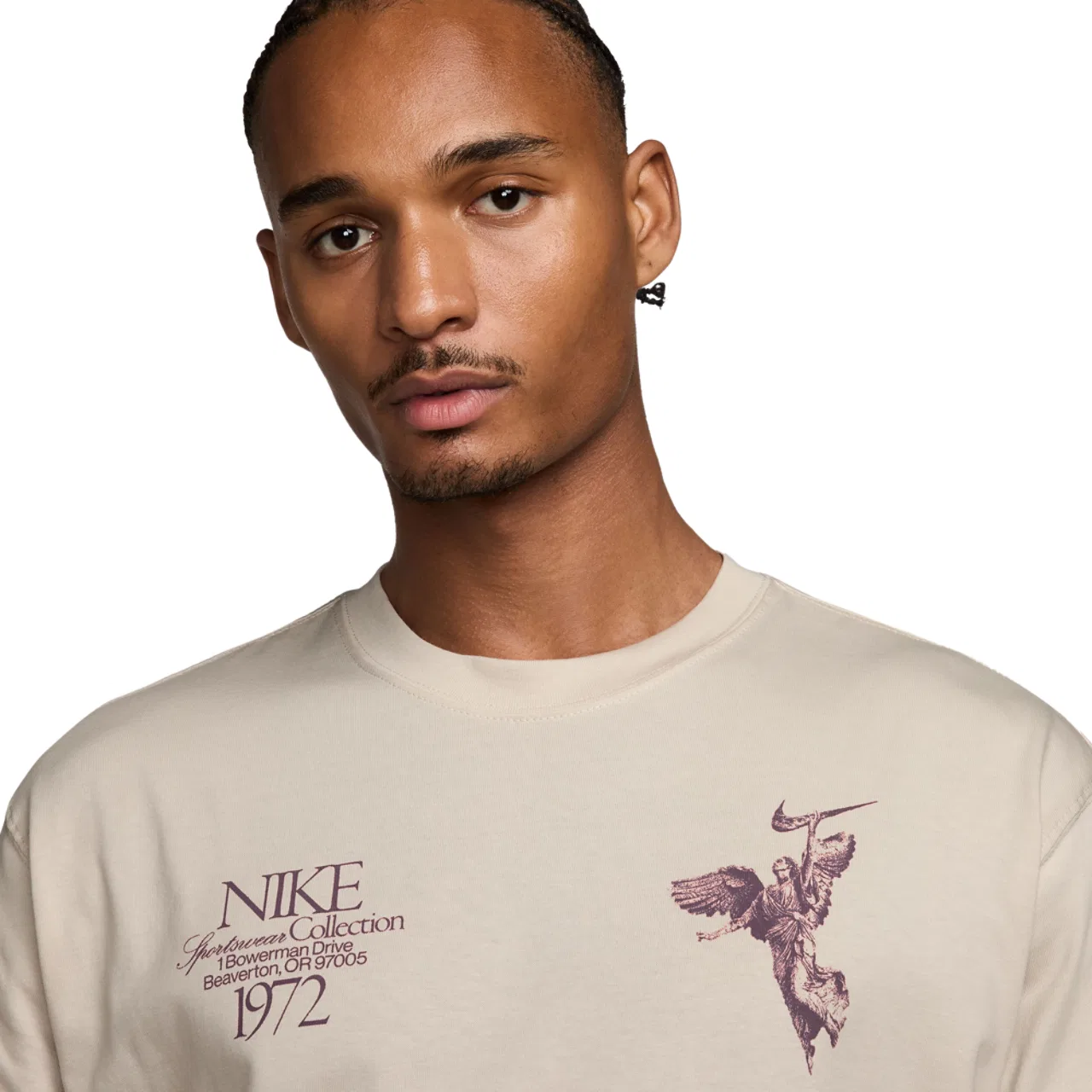Футболка мужская Max90 Wings Victory Nike, цвет Tan/Maroon — фото 3