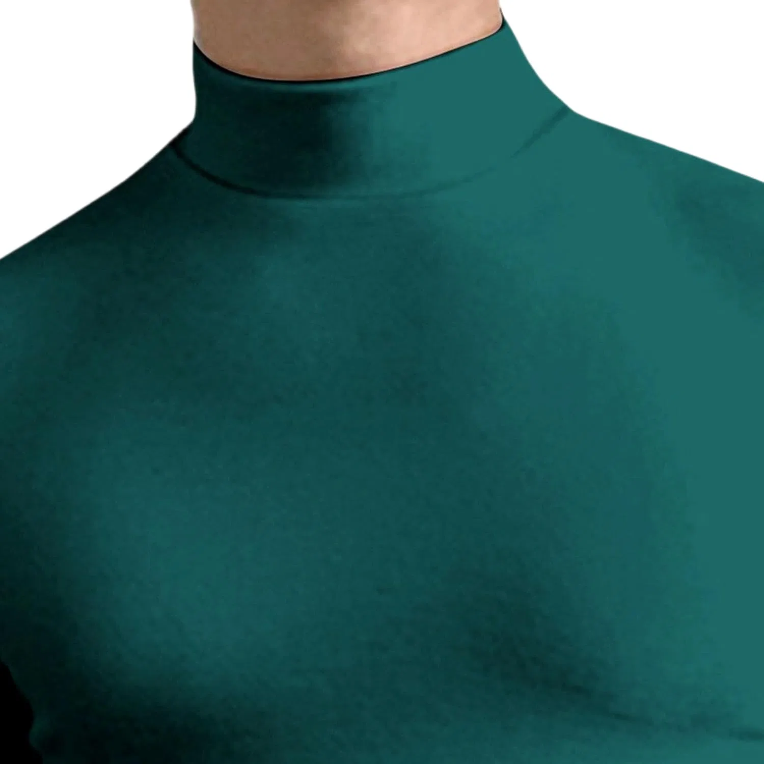 Мужская водолазка slim fit Basic, Green — фото 3
