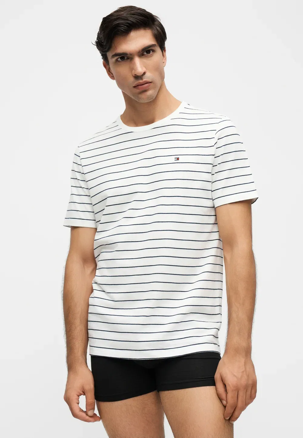 Комплект из 3 футболок с фирменной символикой - майка-футболка Tommy Hilfiger, Blue/Black — фото 4
