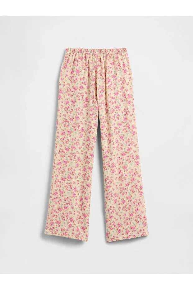 Детские брюки для девочек широкие Relaxed Pull-On Wide-Leg Pants Gap, Multicolor-002 — фото 4