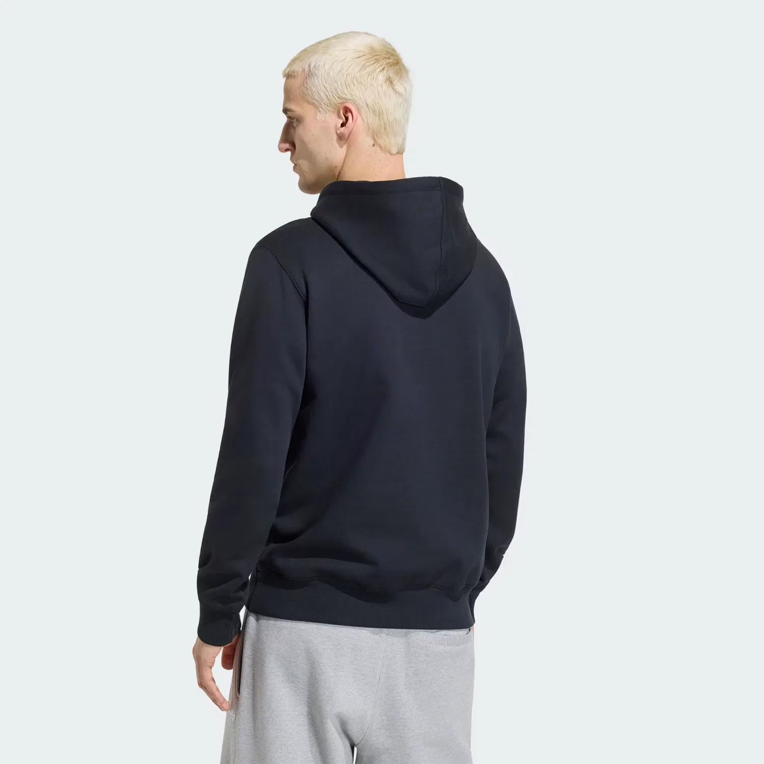 Мужское худи на флисе Trefoil Essentials Hoodie Adidas Originals, черный — фото 3