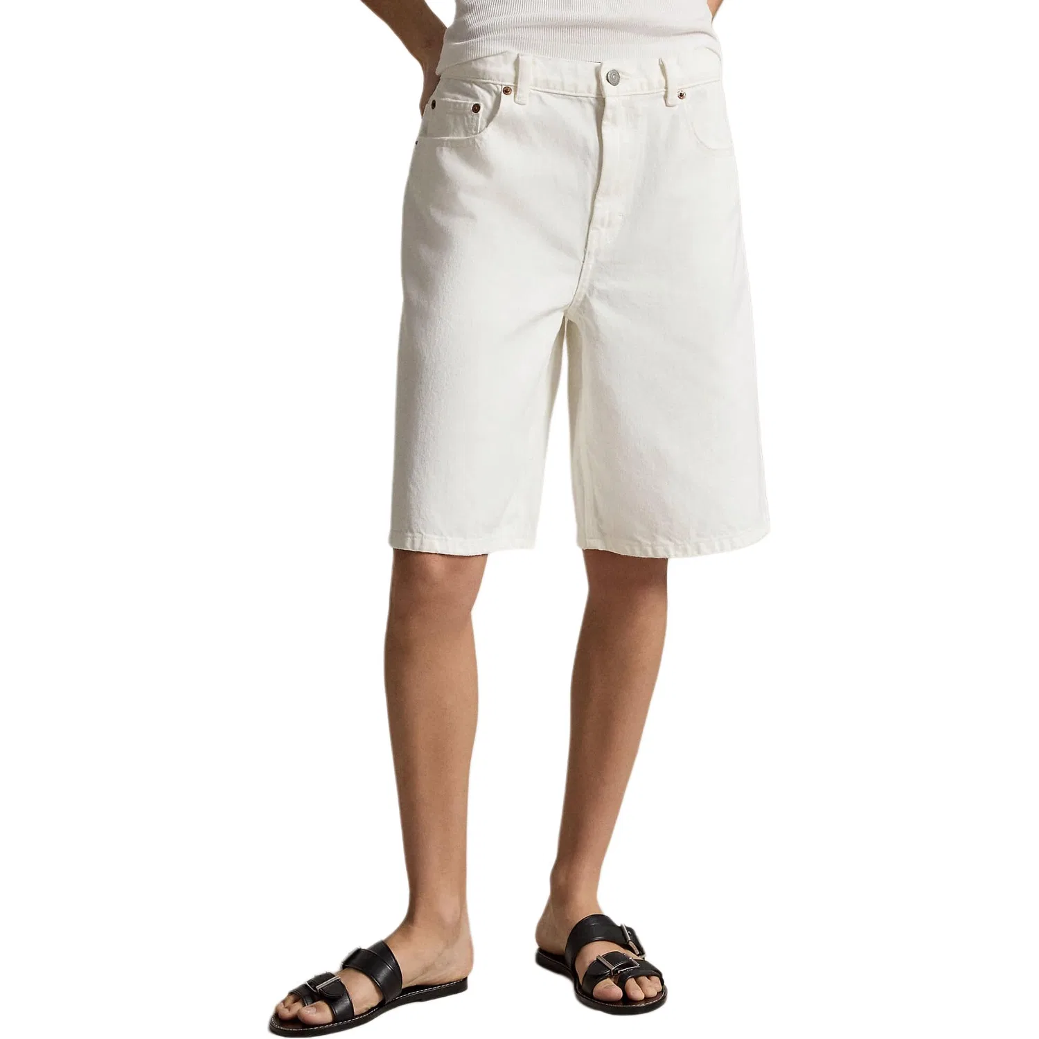 Женские джинсовые шорты Polo Ralph Lauren, White — фото 4