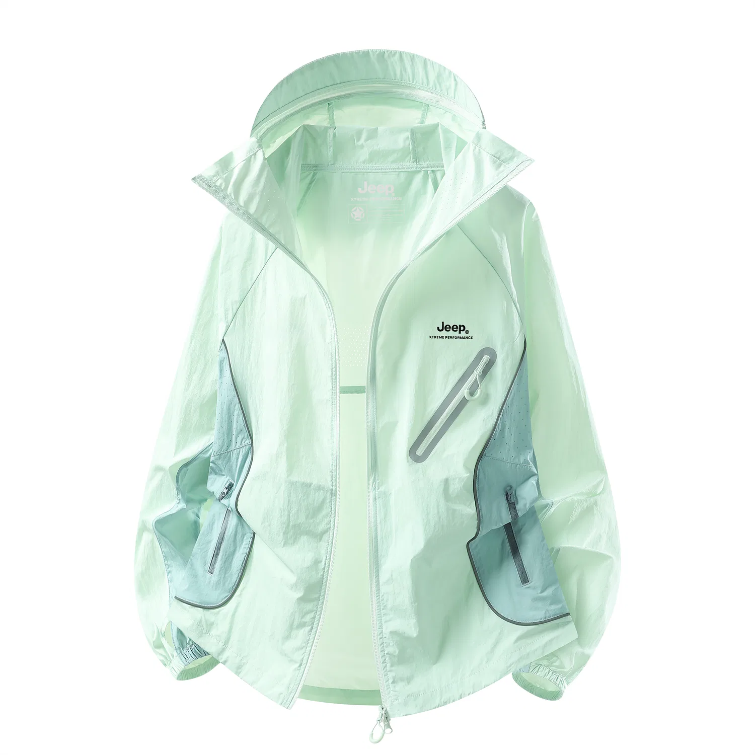 Детская куртка солнцезащитная с капюшоном Jeep Ice Peak Sun Protection Collection, цвет Mint Green