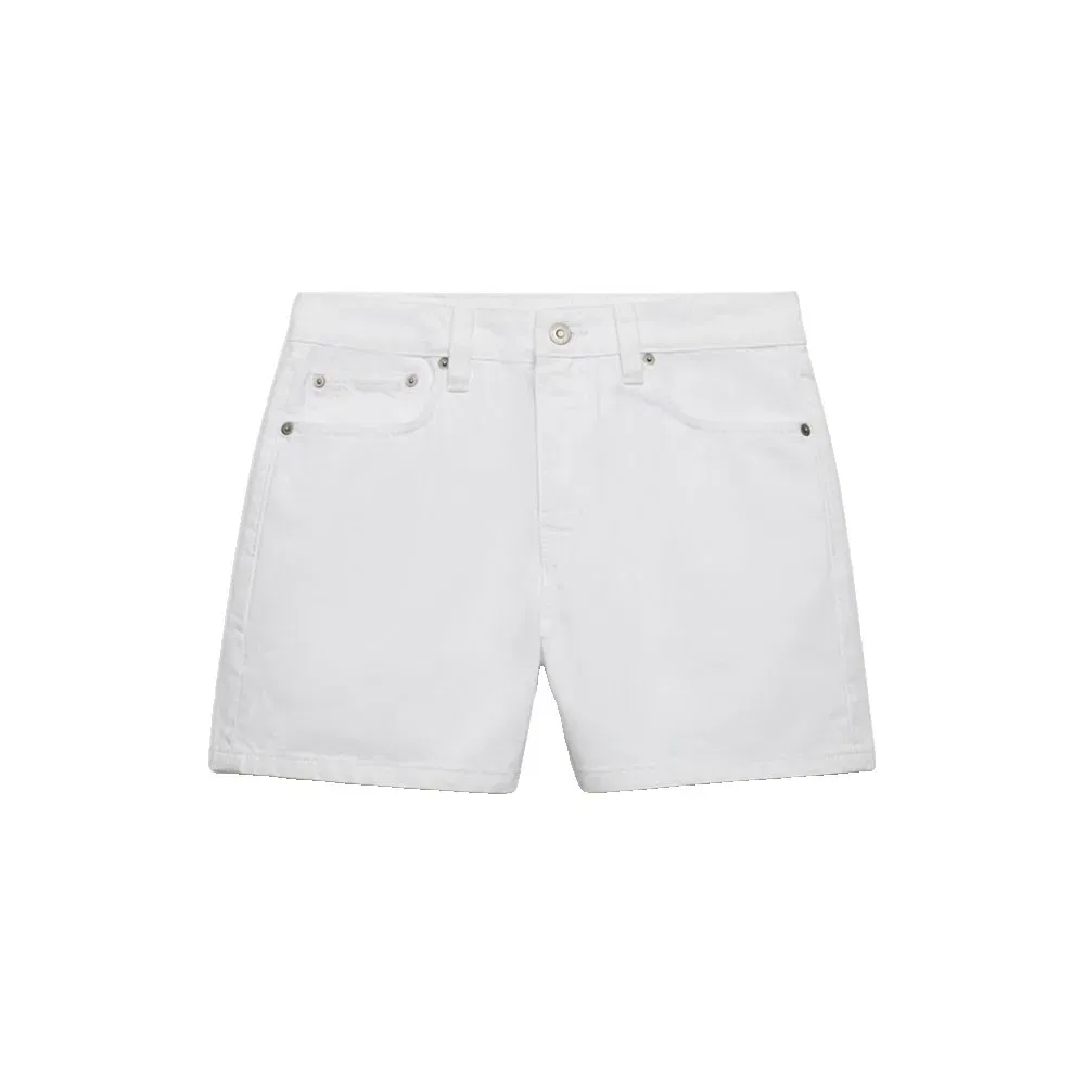 Шорты джинсовые Mid Rise Superdry, белый — фото 3