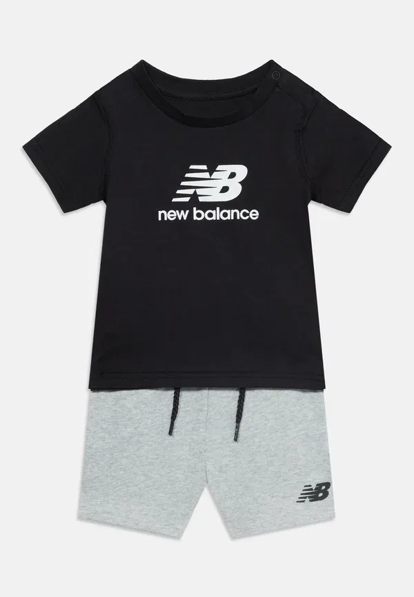 Комплект из футболки и шорт из хлопка New Balance, цвет caviar — фото 3