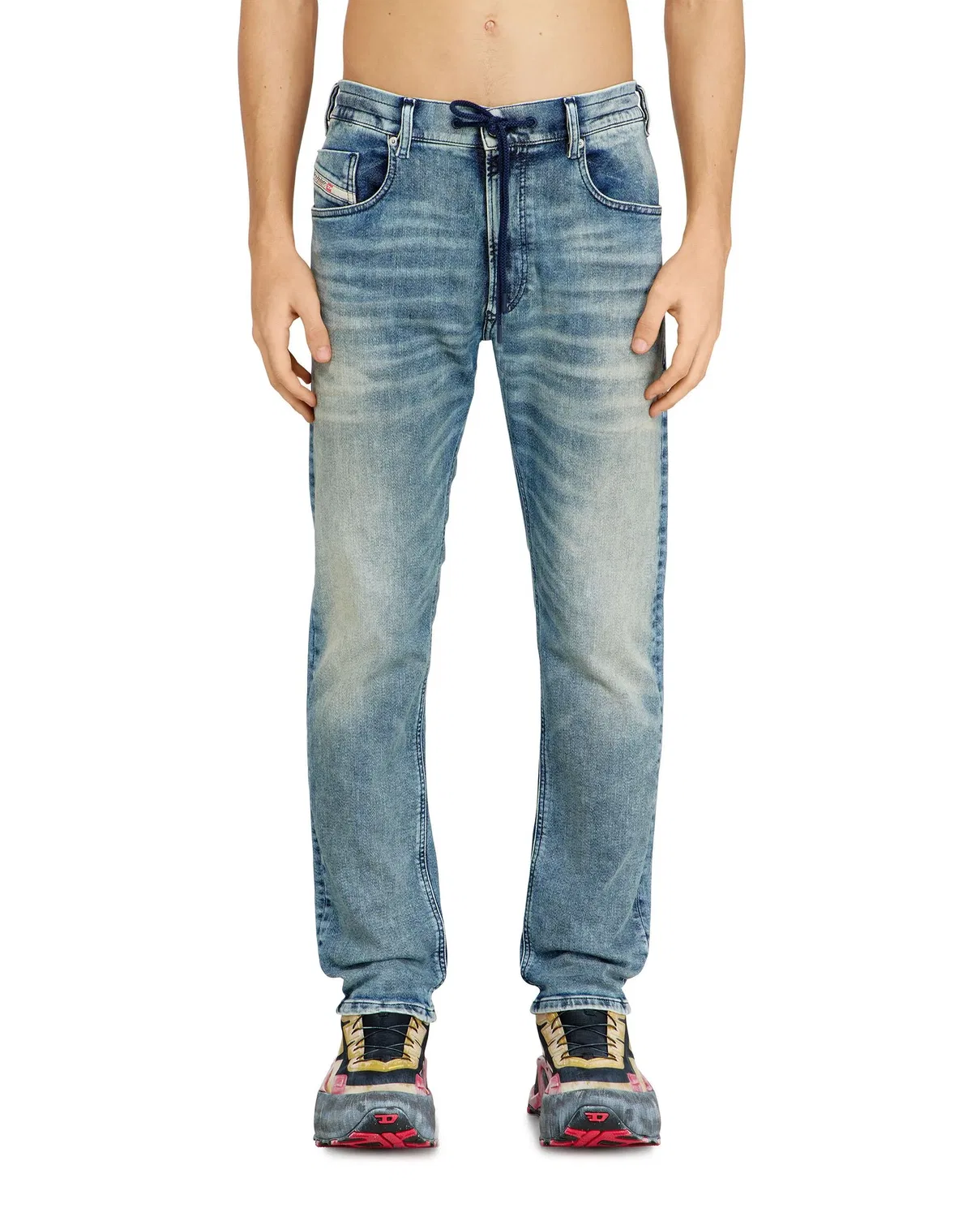 Мужские джинсы regular с высокой талией Diesel, Azul Claro